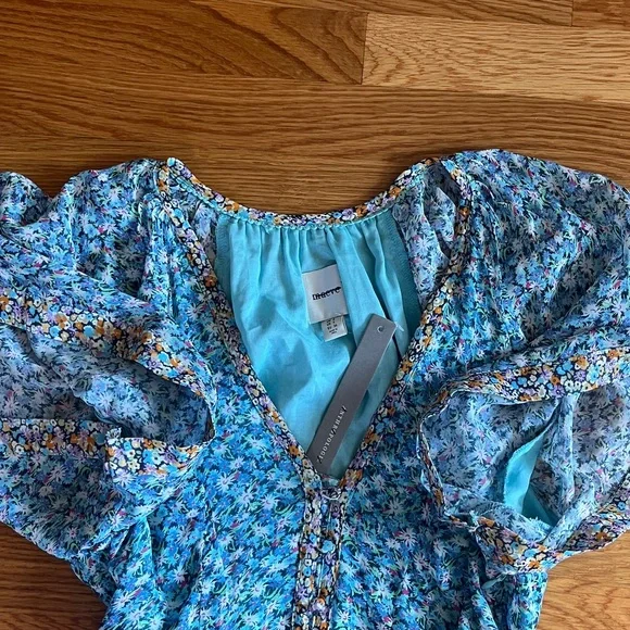 Anthropologie Blue Floral Maxi Dress - Picture 11 of 15